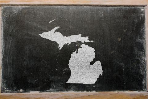 Michigan To Launch Major Teacher Recruitment And Training Effort In   Chalkboard Of Michigan Shutterstock 